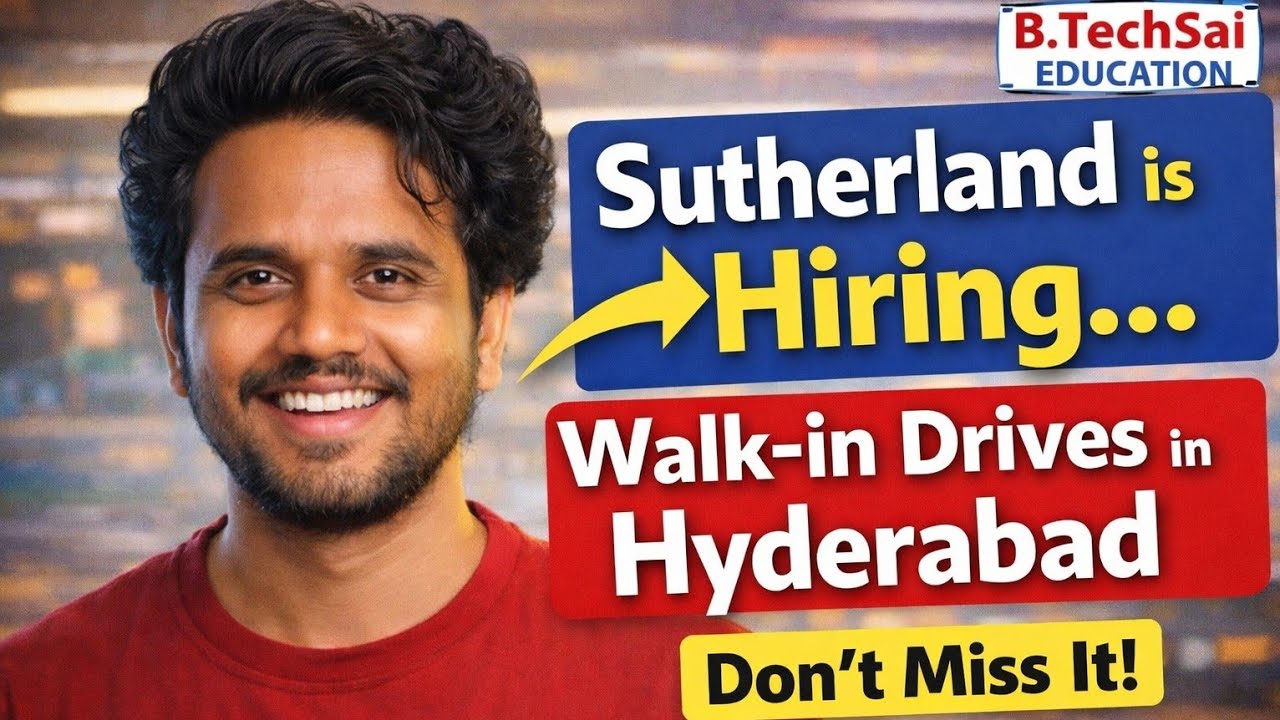Sutherland is hiring.....|| These walk-ins are conducted in hyderabad|| daily job updates 