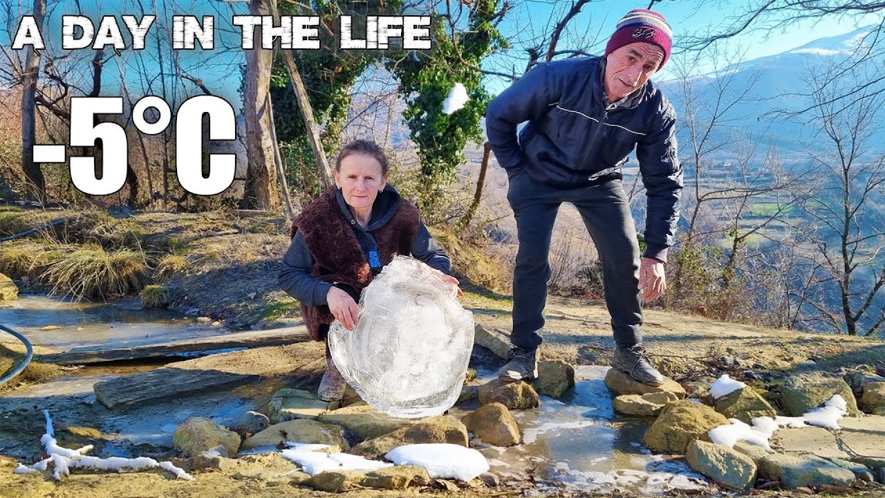 One of the Coldest Days in our Village | Albanian Fli
