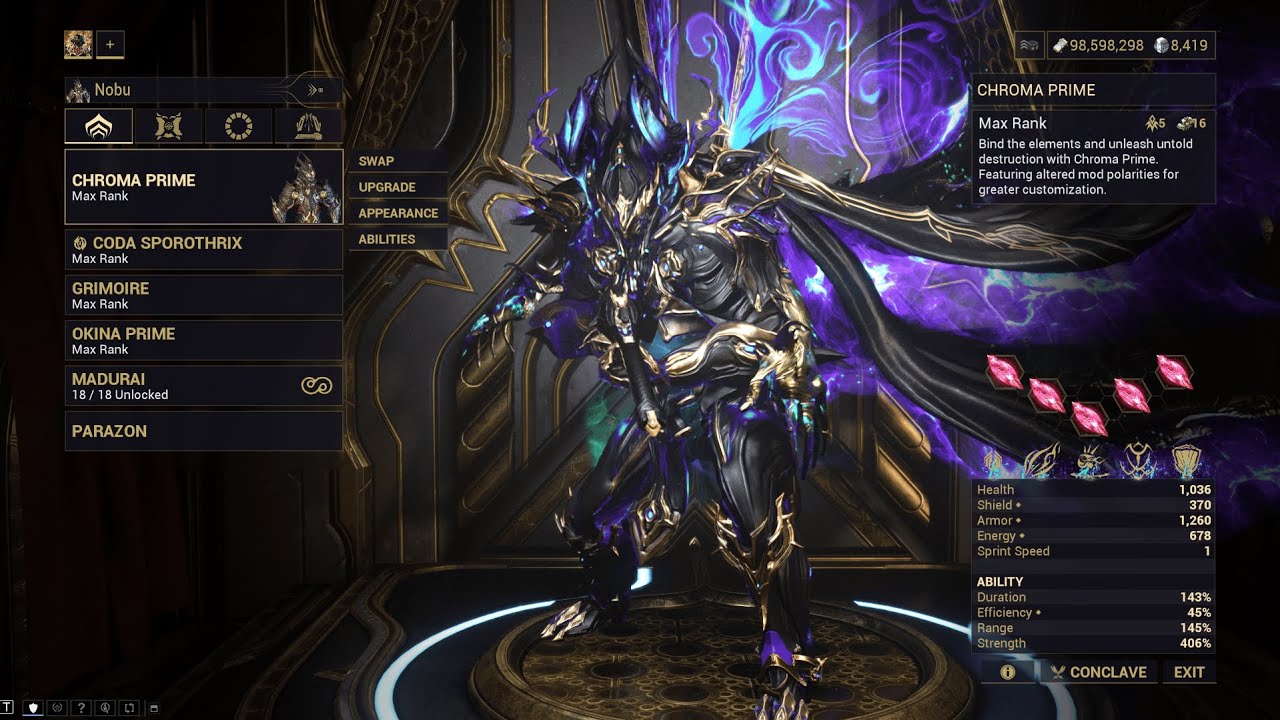 Warframe Maximum Investment - Chroma Prime | Isleweaver