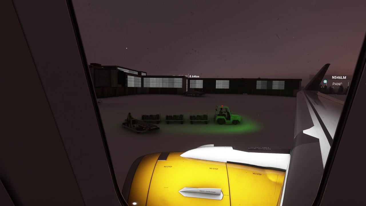 CHILL SIM: MSFS 2020 / HEAVY SNOW A320N / Jelisowo - Anchorage / No Commentary / 2K