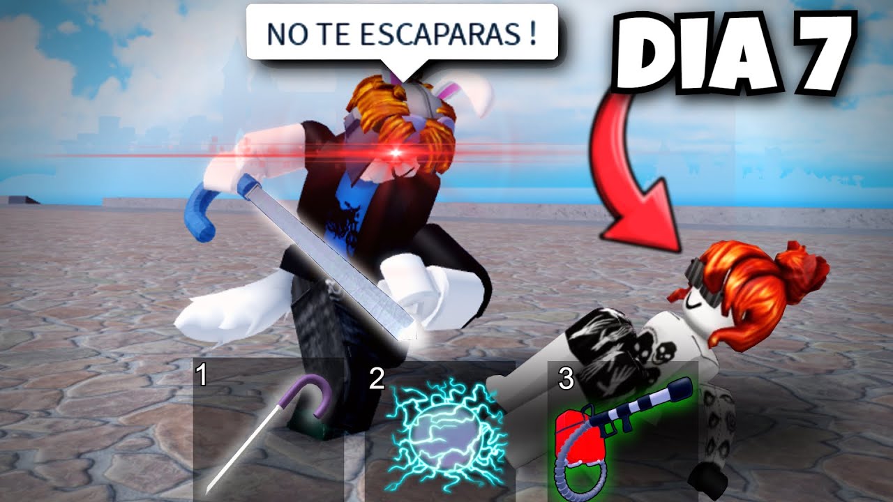 USO MI SET SKILL FAVORITO EN BLOX FRUITS 😈 | DIA 7