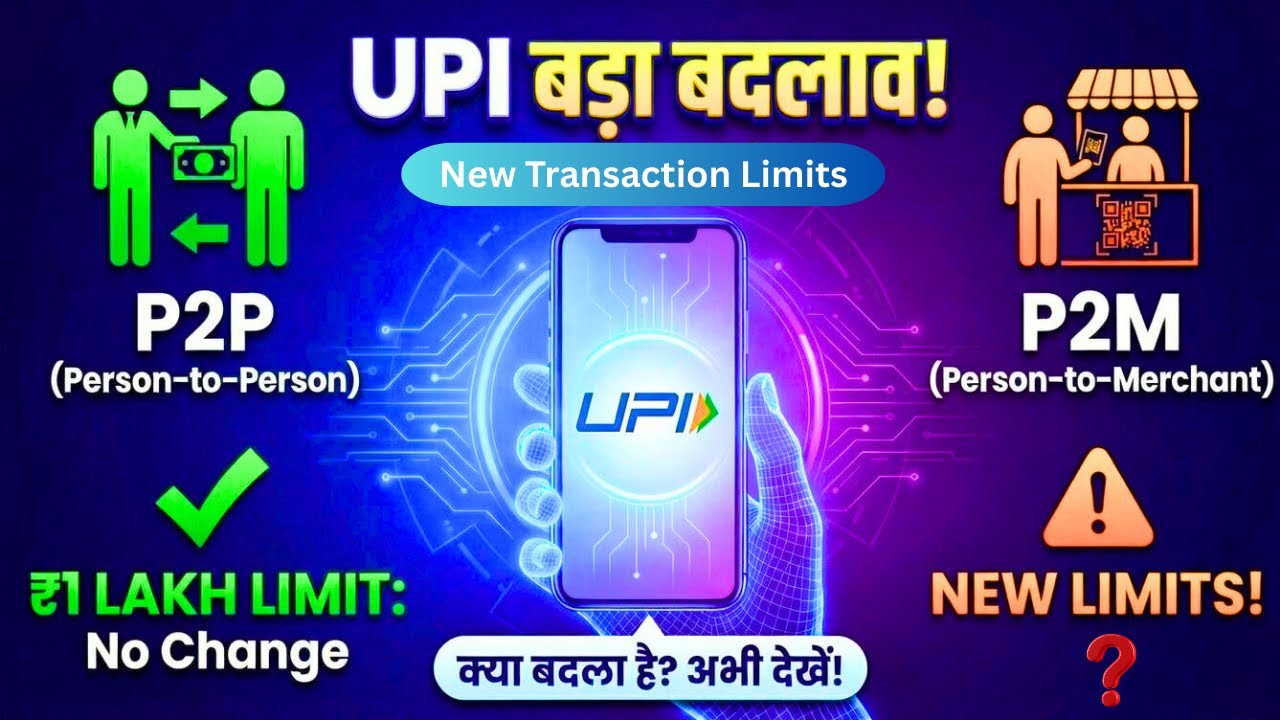 UPI New Transaction Limits 2026 | NPCI Latest Update | P2P & P2M Explained in Hindi