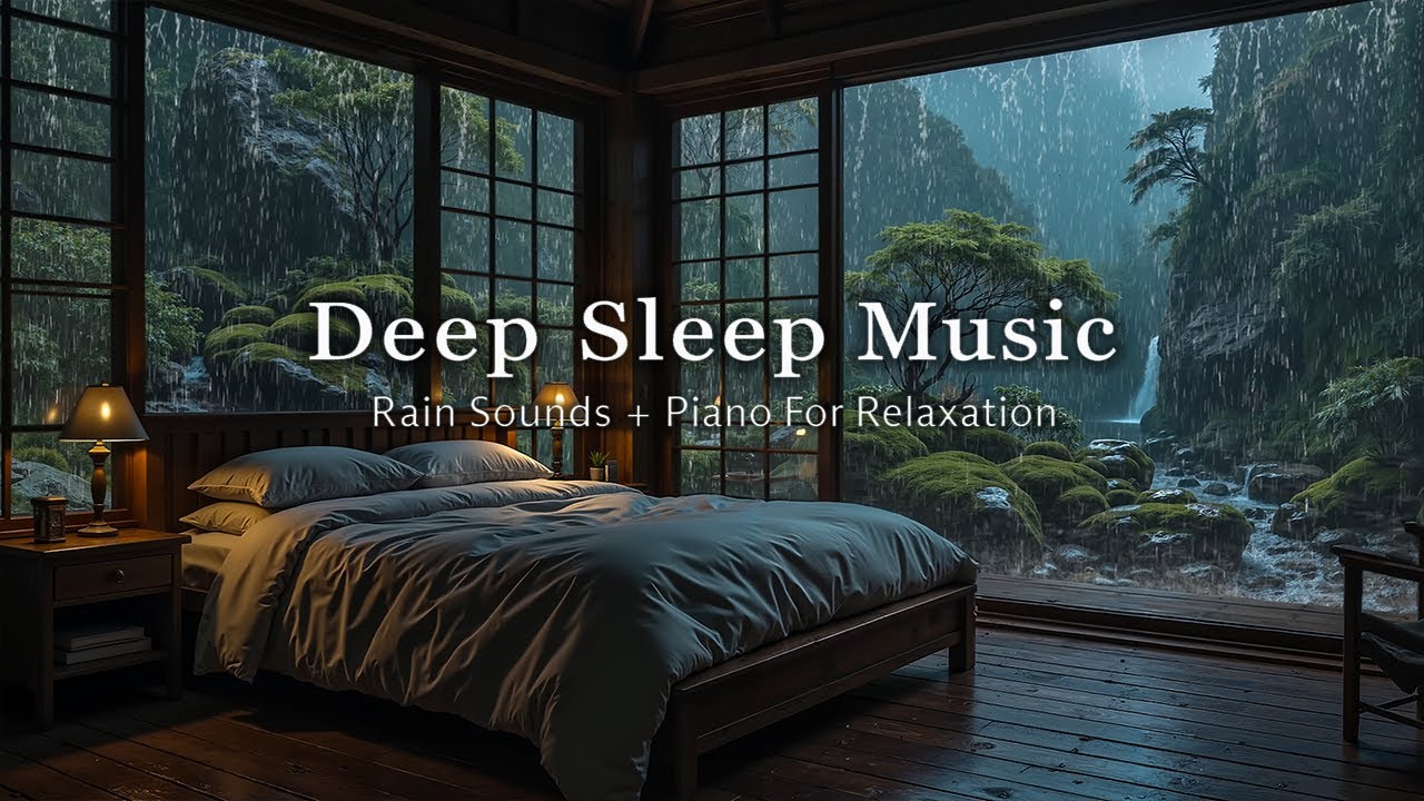 Relaxing Piano & Soft Rain – Healing Sleep Music for Insomnia, Deep Rest and Stress Relief