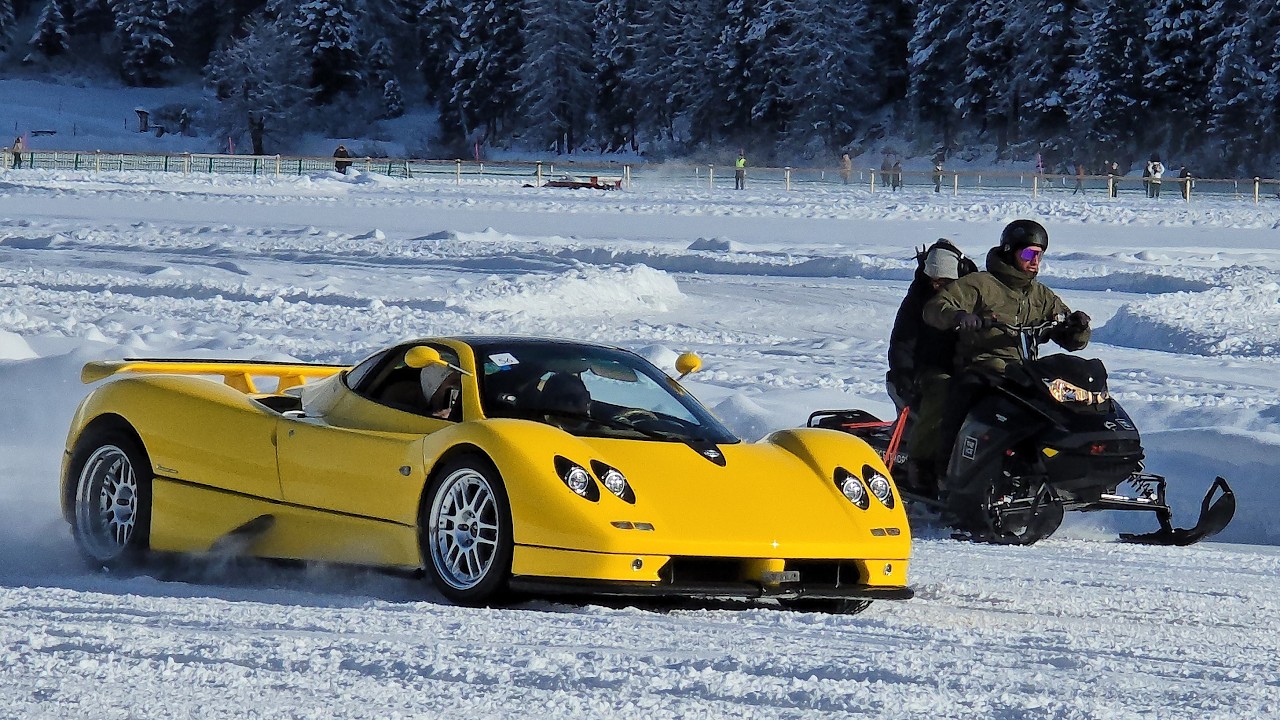 The ICE St.Moritz 2026 PARADE Bugatti Bolide,Pagani,Koenigsegg,F1 GTR,F50,XJ220,EB110 etc.