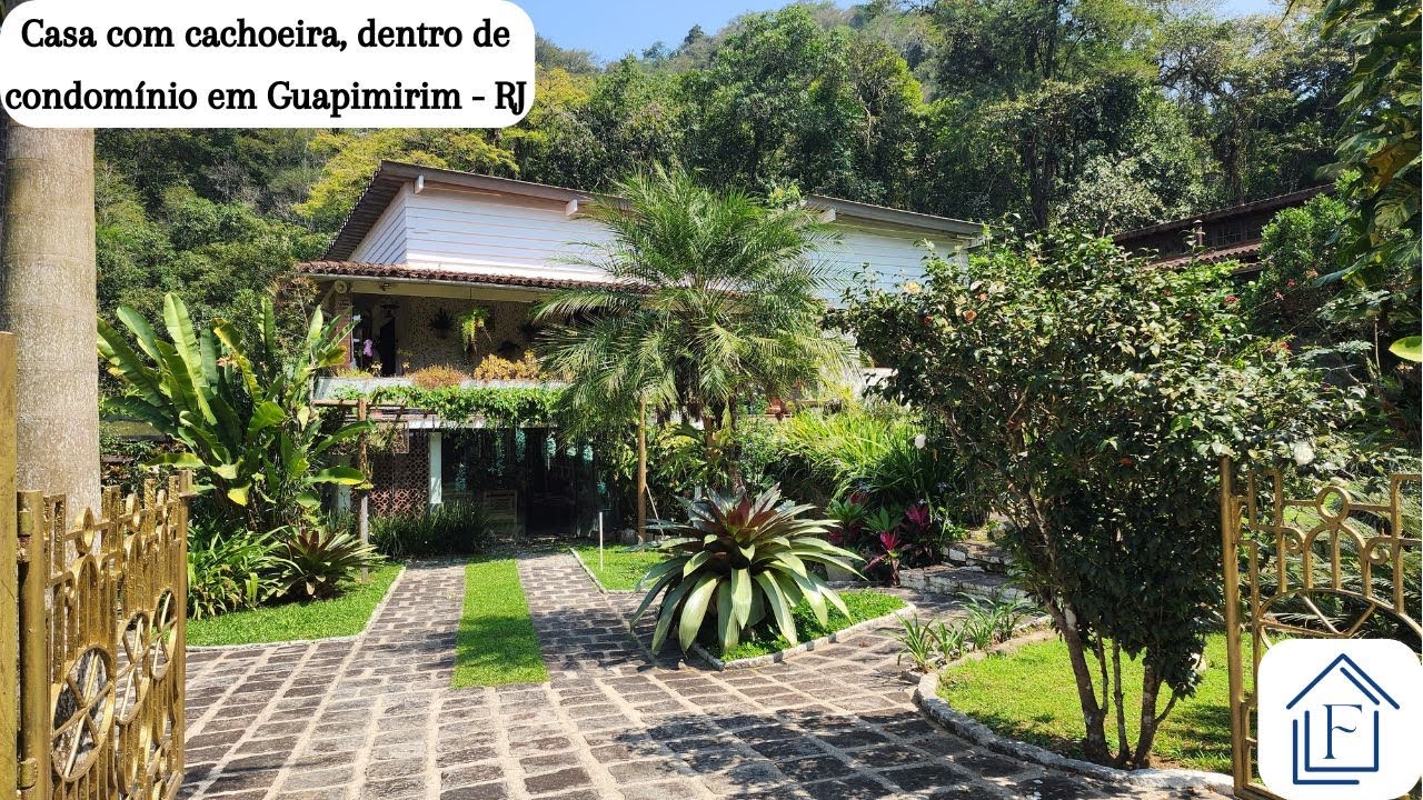 Casa dentro de condomínio na Serra com cachoeira nos fundos em Guapimirim - RJ