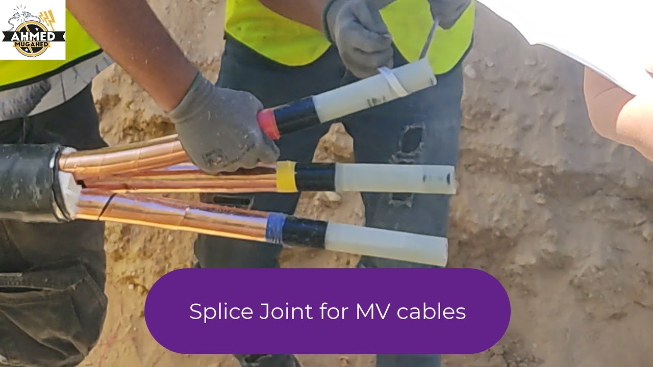 Splice Joint For MV Cables طريقة عمل  وصلة كابل سويدي جهد متوسط مسلح بالمكبس الكهربي