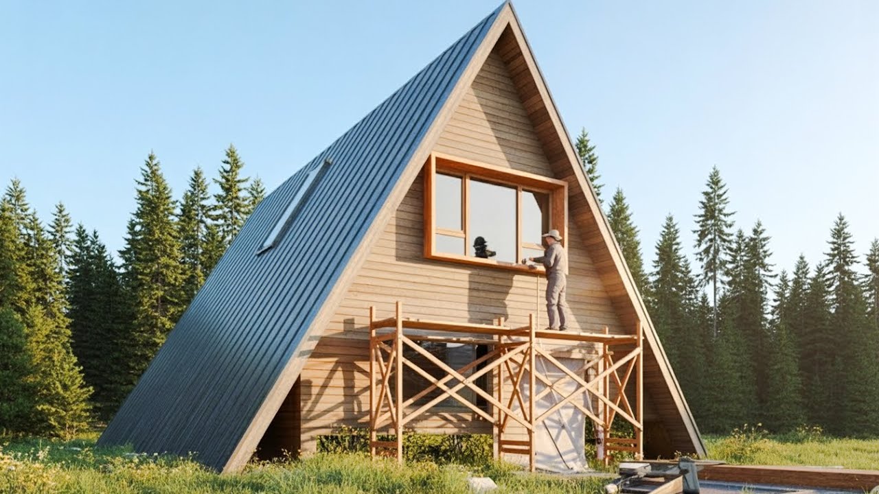 Couple Builds Stunning Off-Grid Cabin in the Wilderness | Start to Finish by @Mr. Build It ‬