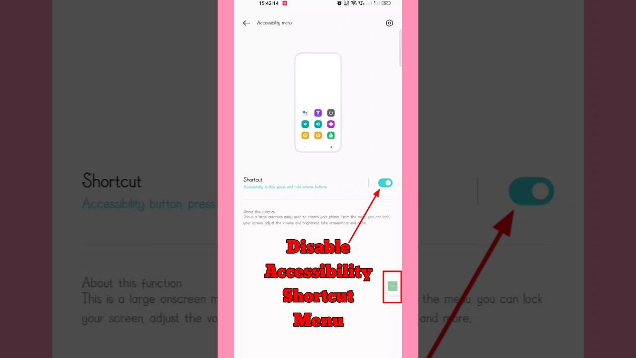 How To Remove Accessibility Shortcut On Android ||#shorts