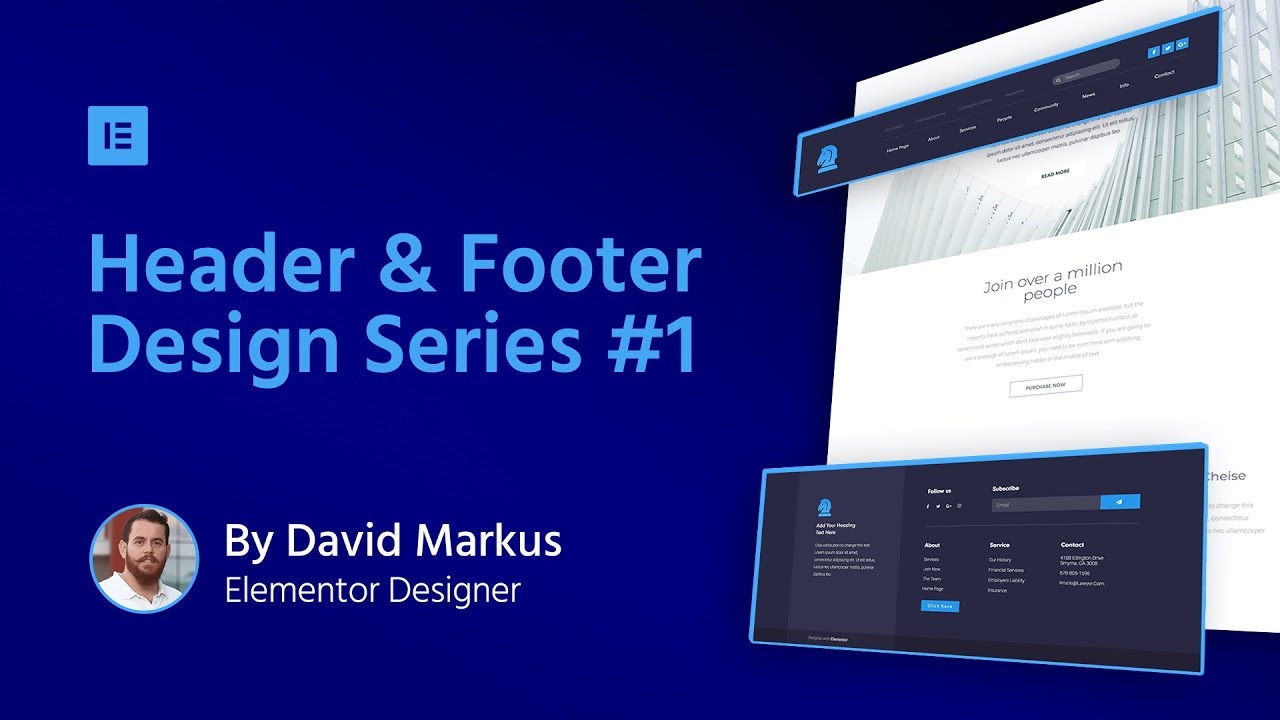 WordPress Header & Footer Design #1: Business Website