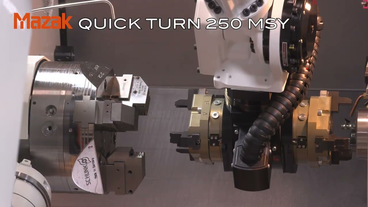 Mazak Quick Turn QT250MSY+TW50 | mit Tower Automation | automatischer Backenwechsler