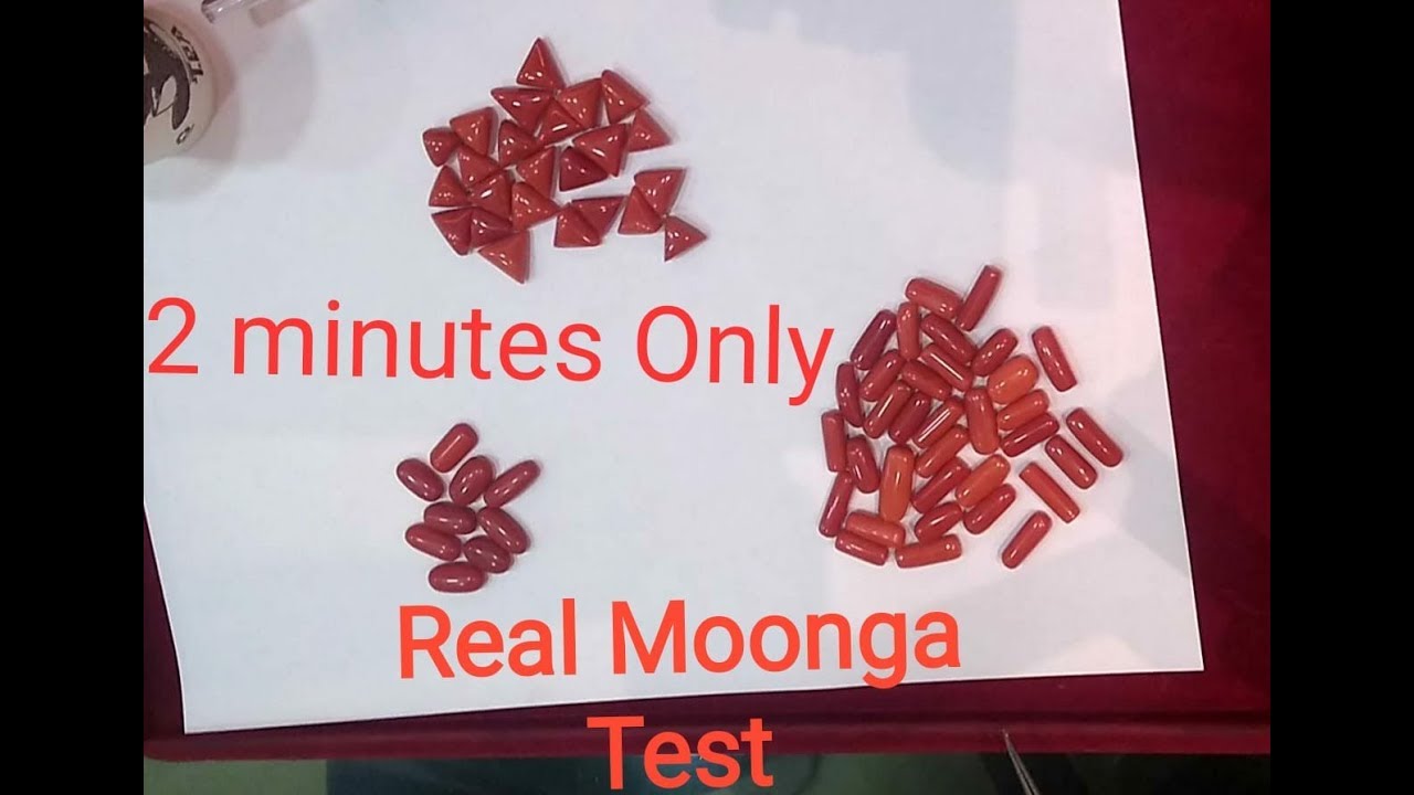 Test Real Moonga and Fake Moonga Red Coral Test