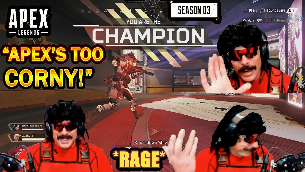 DrDisrespect RAGES After WINNING in Apex & Explains Why it's SO CORNY!