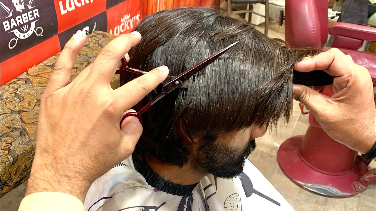 ASMR Long to Short Haircut Transformation Satisfying Hair Cutting Sounds 