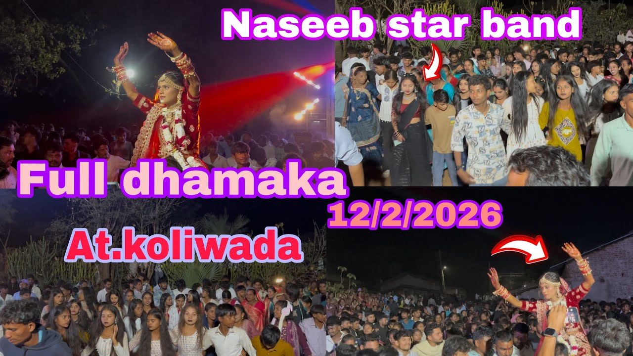 Naseeb star band me दुल्हन ka full 💥 धमाका at. Kolivada 12/2/2026