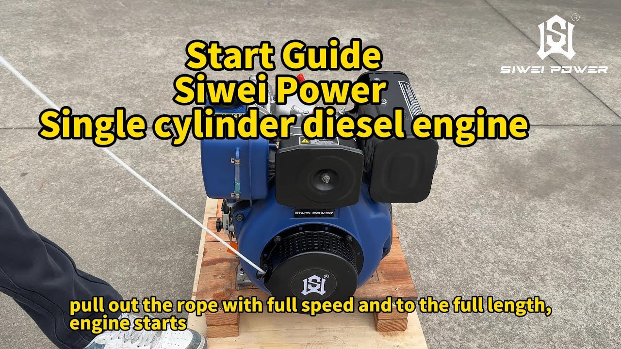 Single cylinder diesel engine starting guide