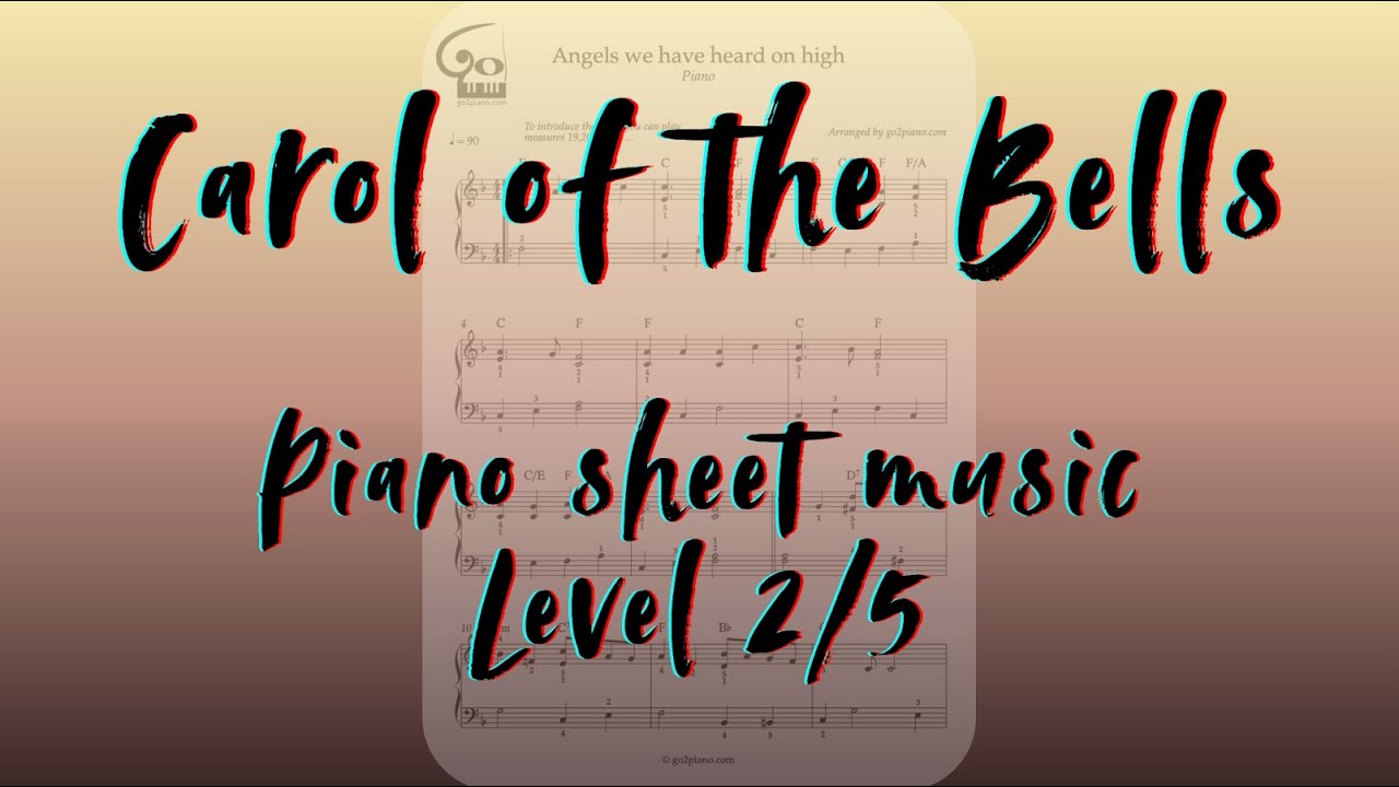 Carol of the bells EASY / Piano sheet music / Partition de piano / Klavier Noten