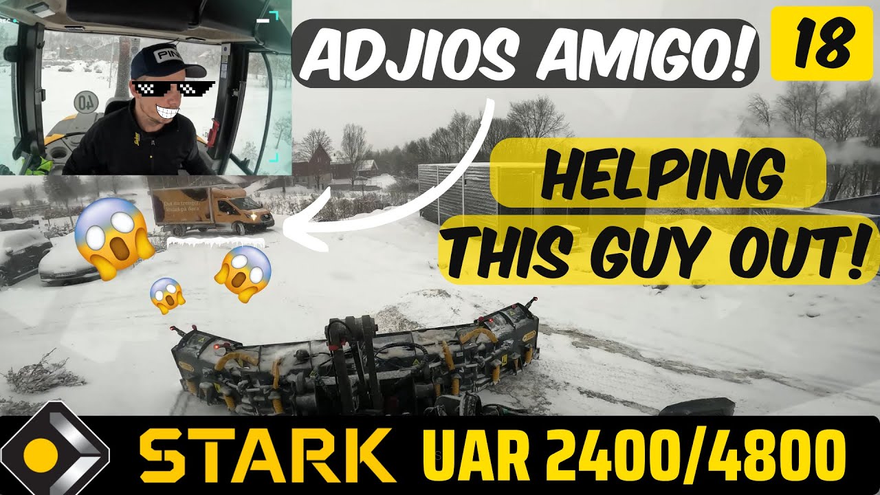 🥶Huge snowfall and slippery🥶Now with Cabincam and commenting! 📽️ Volvo L50G