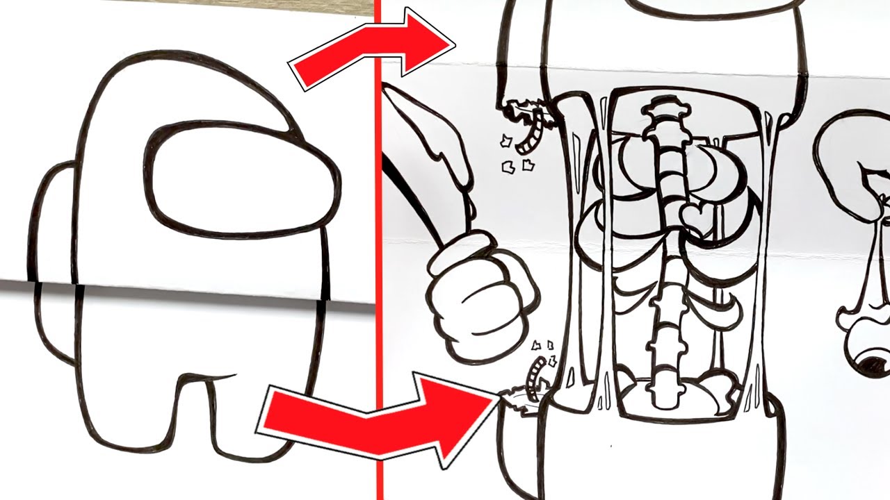 TUTO DESSIN AMONG US SURPRISE !