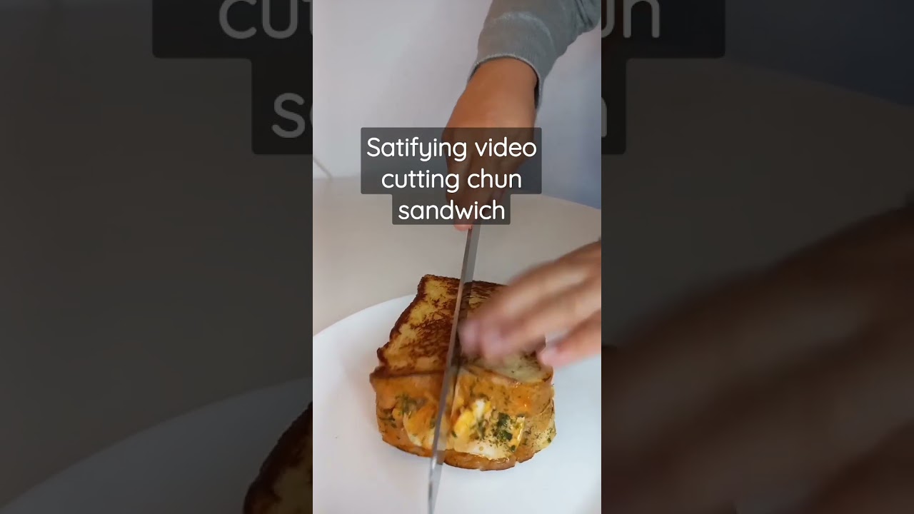 satisfying video or cutting chun cafe's sandwich #satisfyingvideo #sandwich #bulgogi #amsterdam