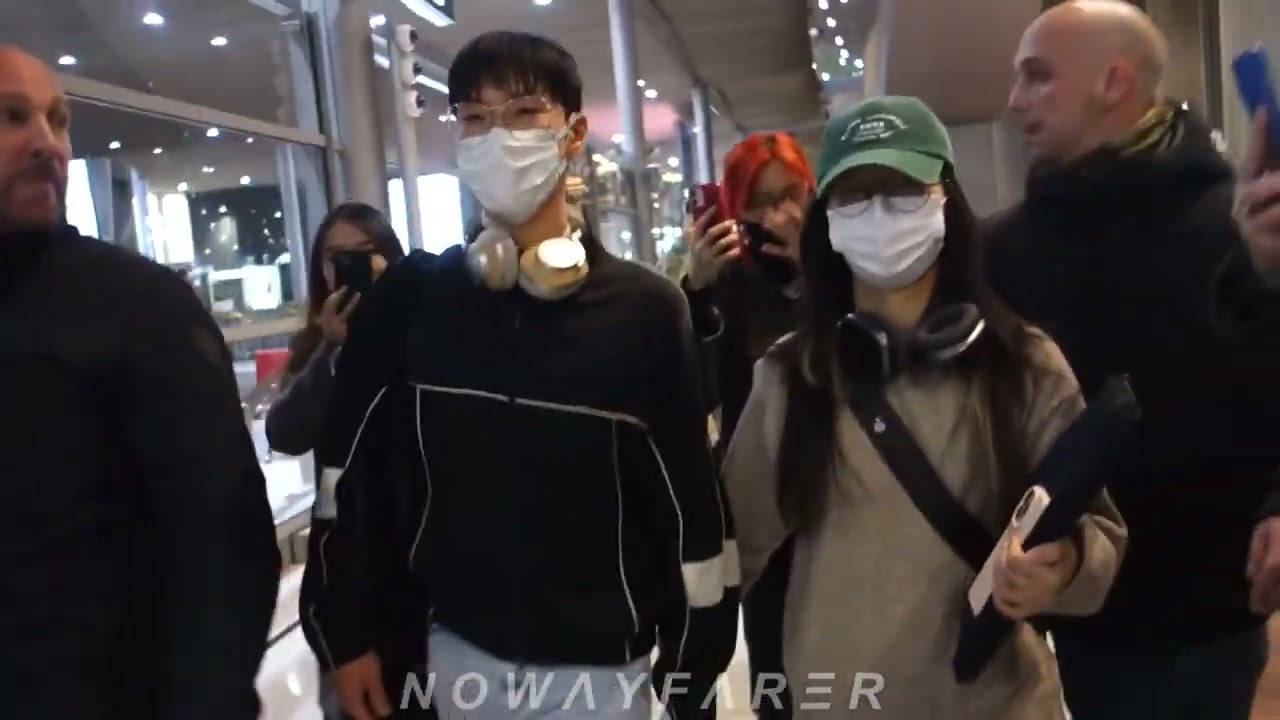 240304 TEN LEE 텐 NCT Arrival in Paris 🇫🇷 @ CDG Airport ✈️ for YSL Saint Laurent show, March 4 2024