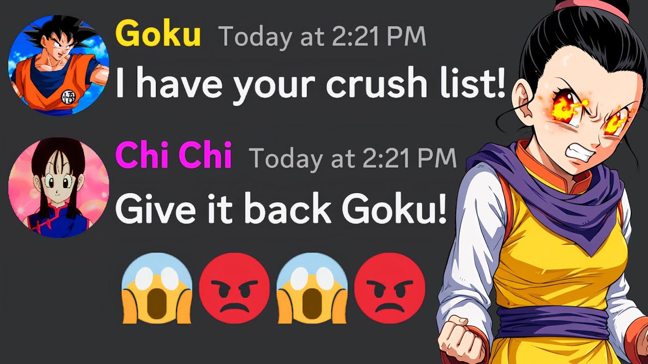 If Goku Got Chi Chi's Crush List But It Gets Even Funnier 