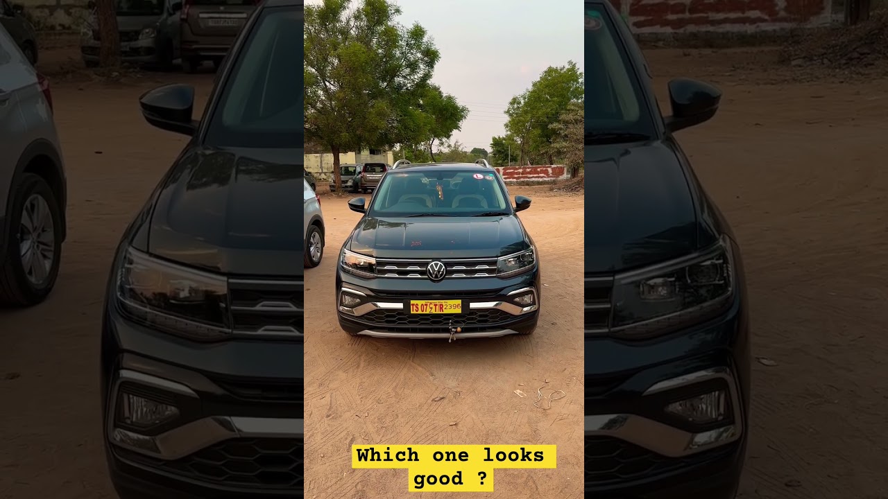 Skoda Kushaq vs Volkswagen Taigun               Which one is better . #skodakushaq #volkswagen