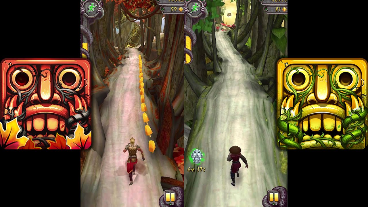 Temple Run 2 Jungle Fall Vs Temple Run 2 Lost Jungle