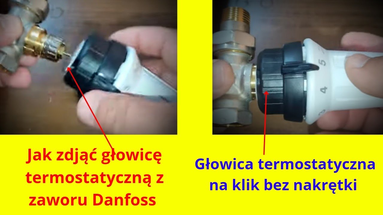 Jak zdjąć głowicę termostatyczną z zaworu Danfoss| Głowica na klik #danfoss