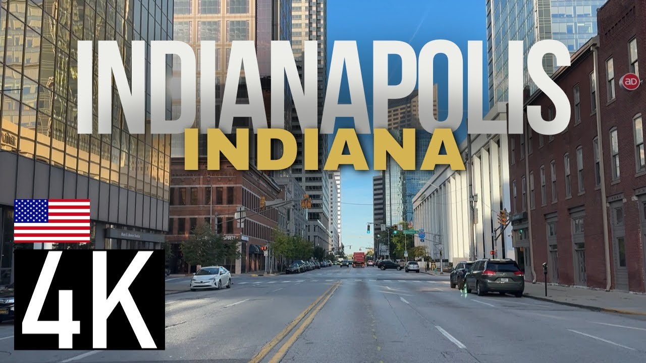 Road Tour of Indianapolis, Indiana in 4K - Indianapolis Driving Tour