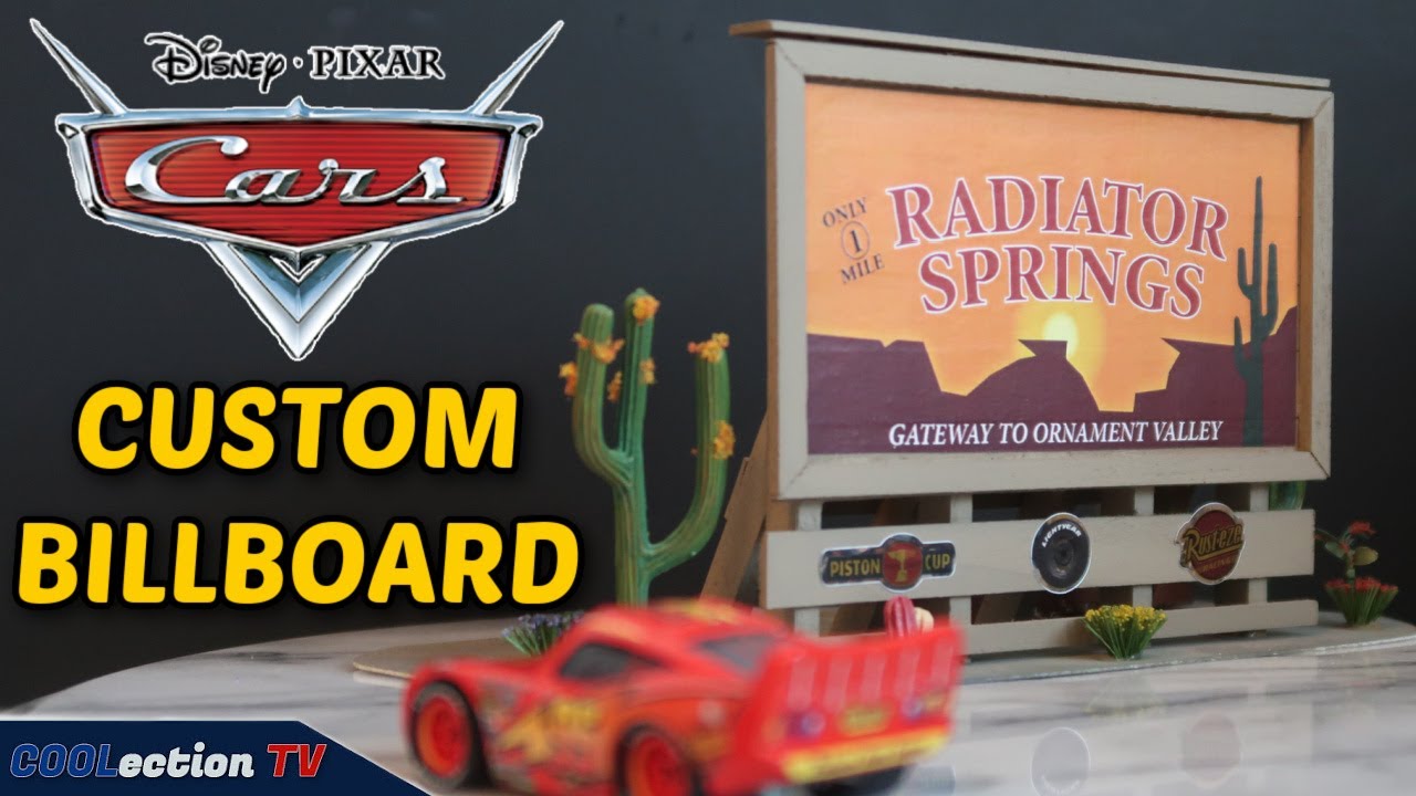 Radiator Springs Custom Billboard Disney Cars Diorama Review