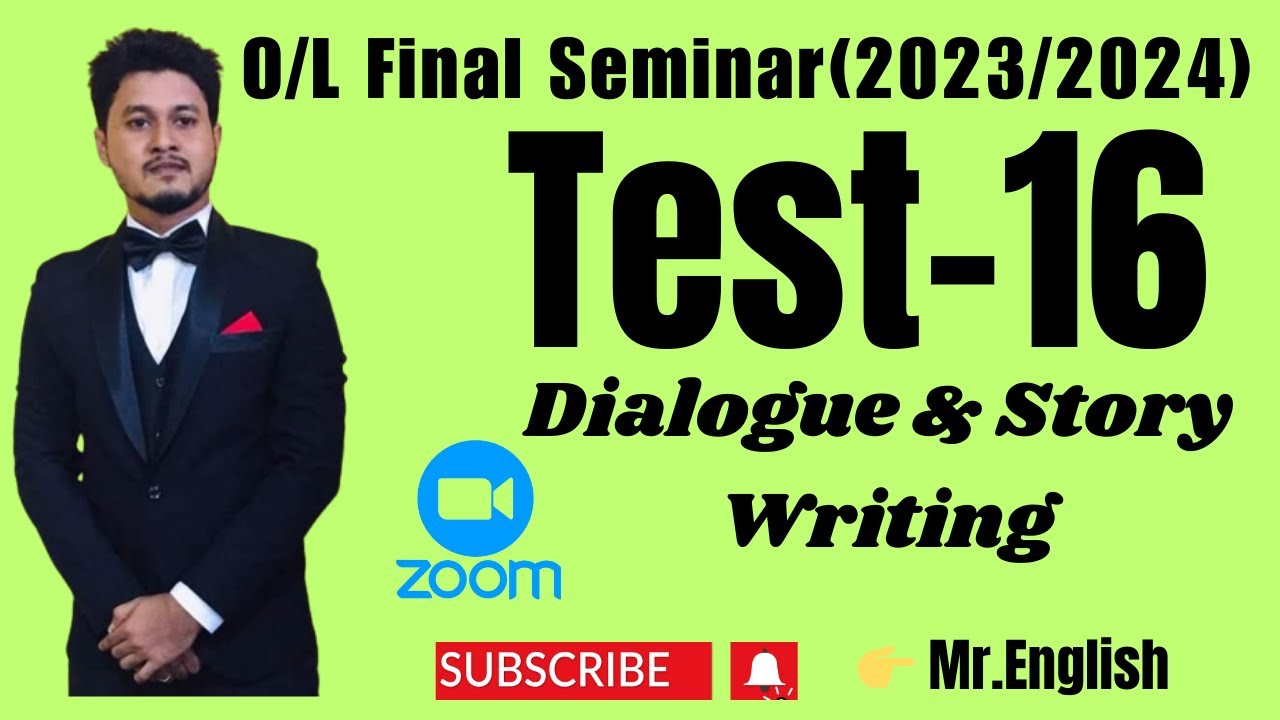 Test-16 | Dialogue Essay Article & Story writing | GCE O/L Final seminar | Tips & Tricks