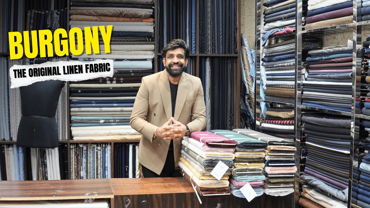 Burgony Linen Fabric | Premium Original Men’s Wear Fabrics