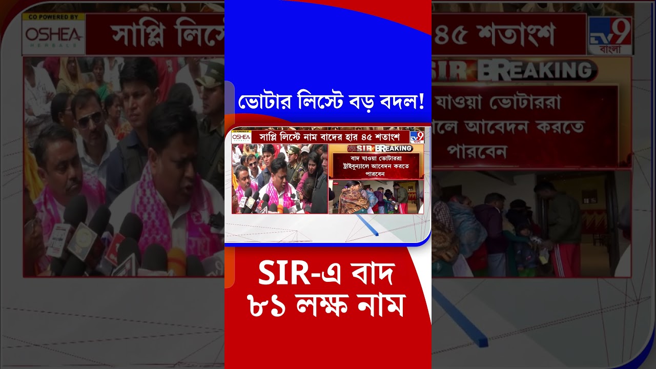 ভোটার লিস্টে বড় বদল! SIR-এ বাদ ৮১ লক্ষ নাম | #Shorts