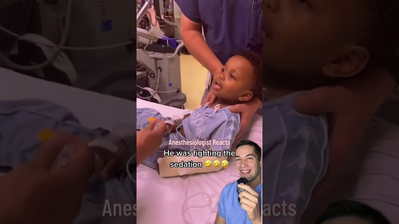 Kid was fighting sedation 🤣 - I think he won…