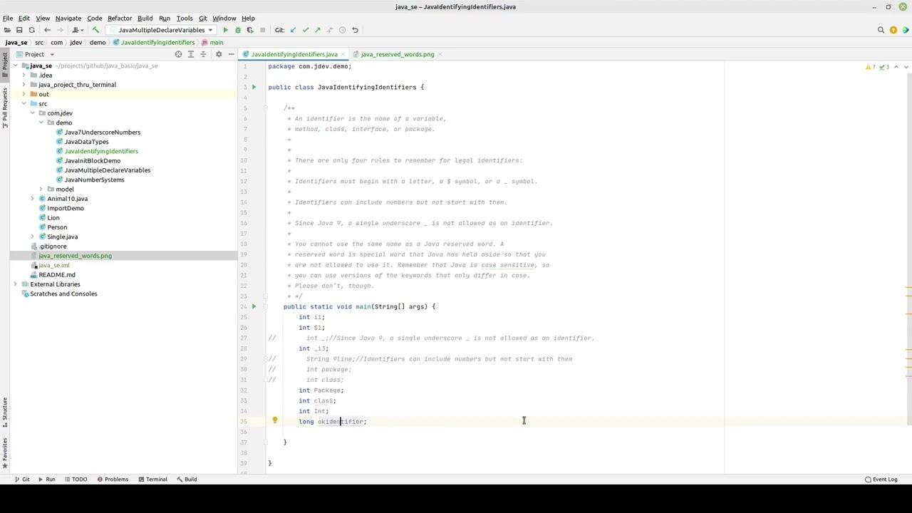 How to create in java variable? Rules of identifiers in java. L11