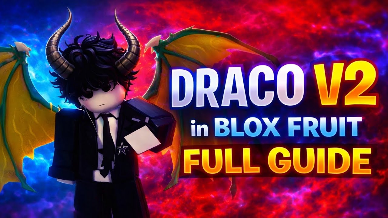 I Got overpowered Draco race v2 in blox fruit how to obtaine full guide