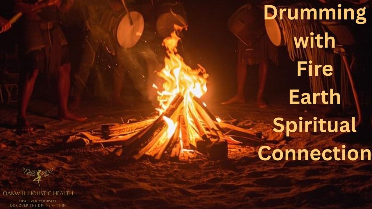 Fire & Drum Beat for Spiritual Connection to Earth Shamanic Style Relaxation Meditation