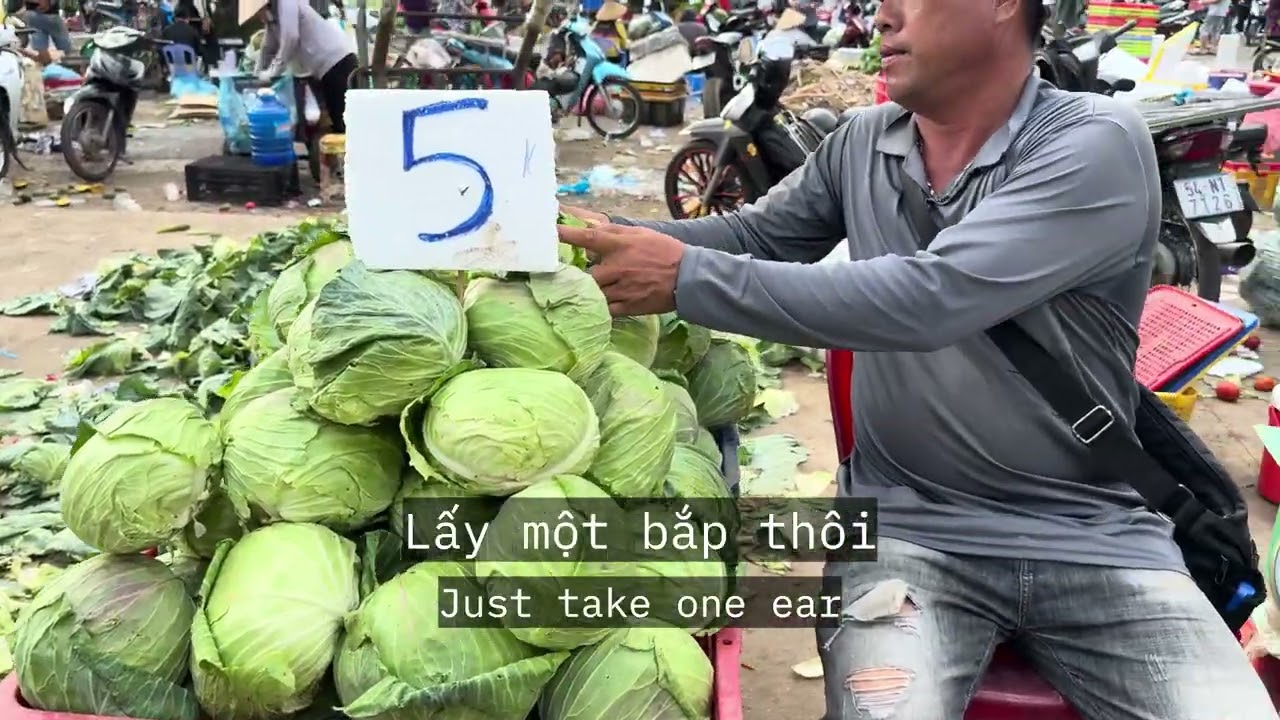 Chợ đầu mối thủ Đức sáng ngày 6-3-2026  giá sỉ đu đủ 5k/1kg bí đỏ hồ lô 4K/1kg
