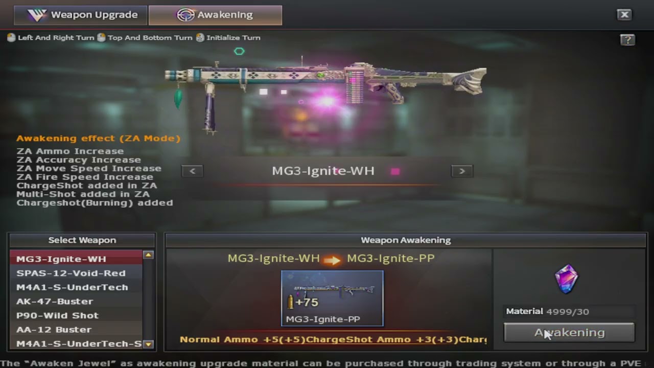 Crossfire Philippines 3.0 - Obtaining and Upgrading MG3-Ignite Gold (ZA4 God Zone)