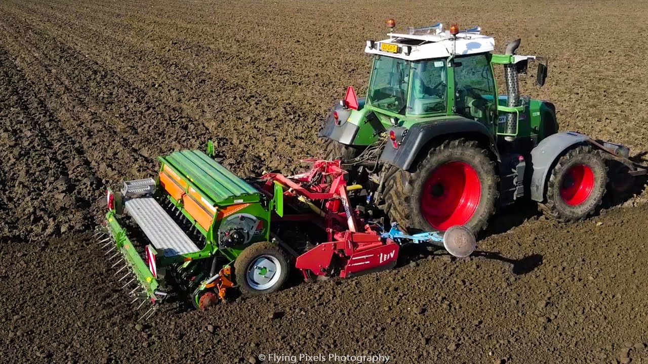 Zomertarwe zaaien | Sowing summer wheat | Sommerweizen säen | Fendt | Amazone | Lely | Graanoogst