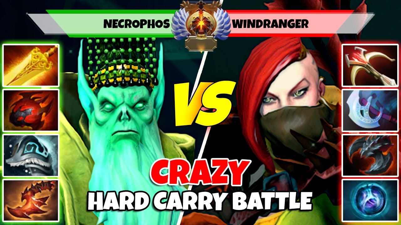 NECROPHOS (Carry) vs WINDRANGER (Carry) - Epic Battle Of Immortal Rank Dota 2 Players - Z Dota 2