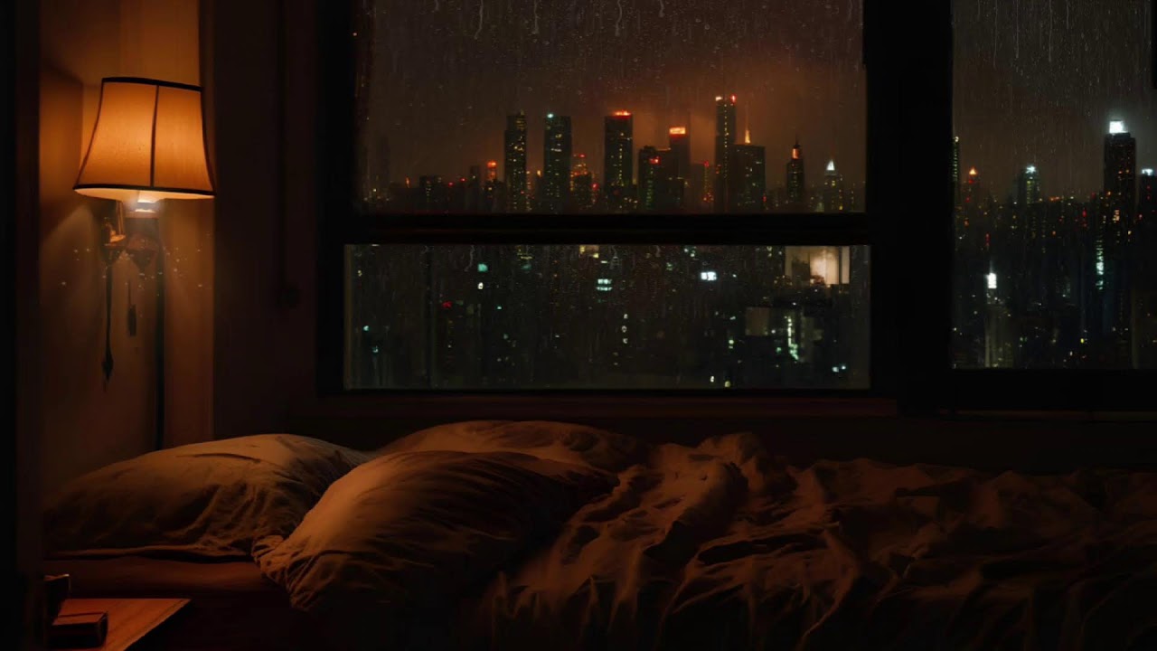 Warm Blanket & Soft Piano 🎹 A Rainy Bedroom Ambience for Feeling Safe & Calm