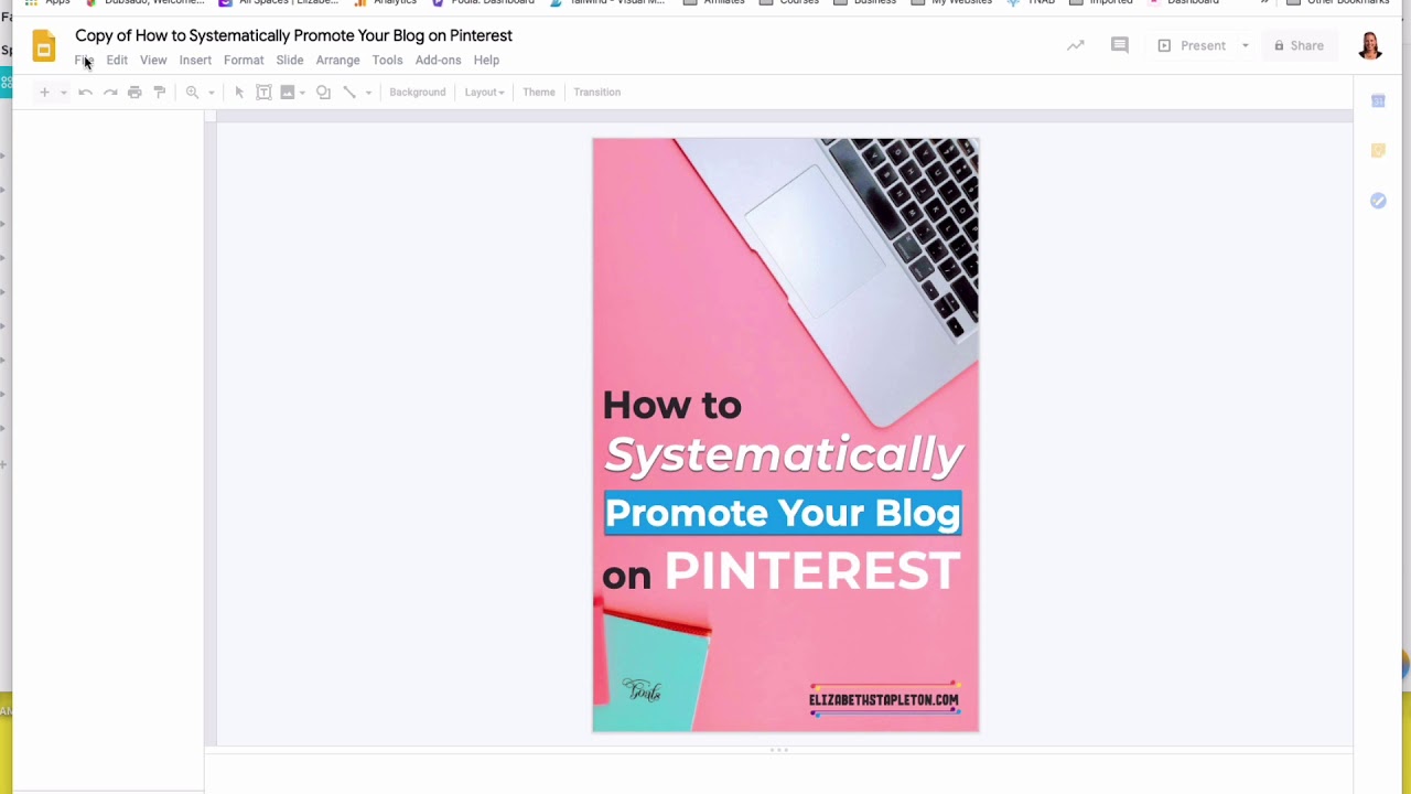 Editing Blog Graphics in Google Slides