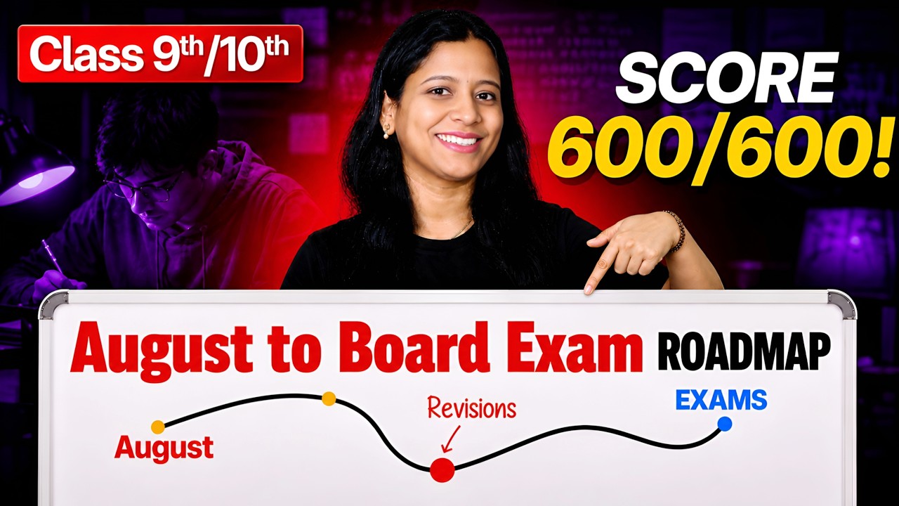 How to Score 600/600 in Boards | Month-by-Month Study Plan | Class 9/10 Strategy by Sunaina Mam
