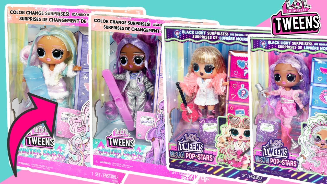 LOL Surprise Tweens Winter Snow & Neon Pop Stars Tweens Bon Bon Family Grows