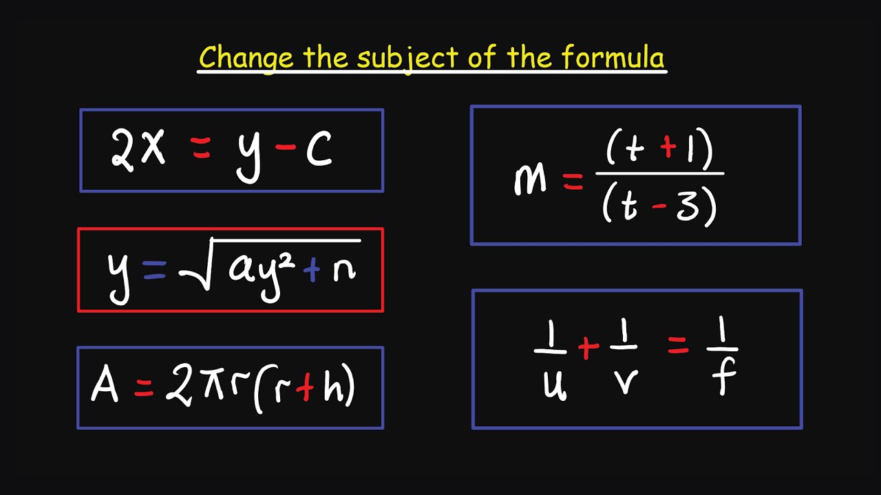 Change the subject of the formula  #OutekMath #mathematics #maths
