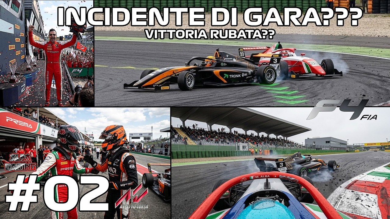 INCIDENTE DI GARA a MISANO??? LOTTA PER LA PRIMA VITTORIA!! #assettocorsa #formula4 #02 ita