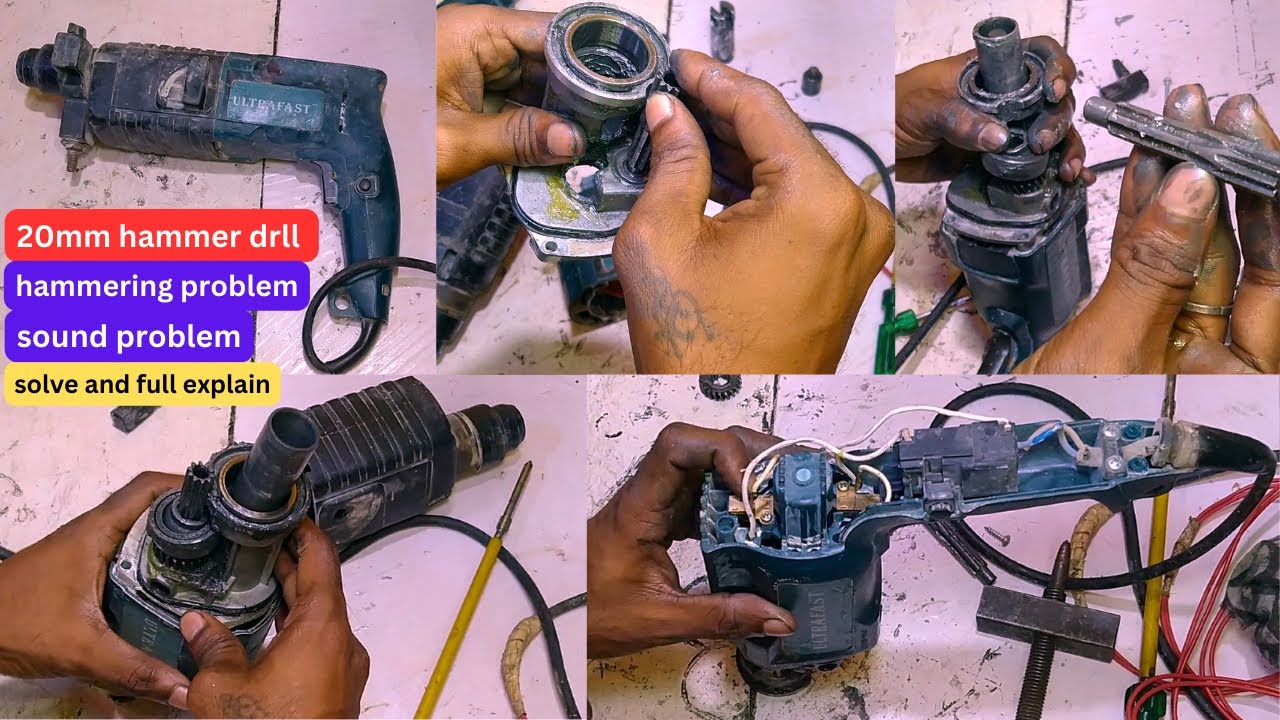 2 20mm hammer drill sound and hammering problem | hammer drill repair and gresing