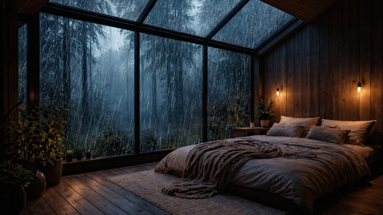 Heavy Rain at Night ASMR 🌧️ Relaxing Rain Sounds for Deep Sleep & Anxiety Relief