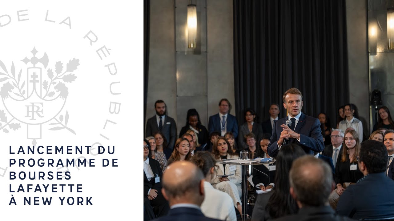 Lancement du programme de bourses Lafayette depuis New York.